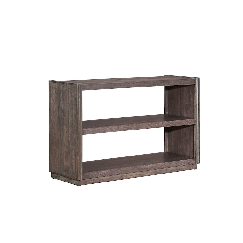 Modern Edge Sofa Table for Living Room Storage Display - Caffe Brown. Picture 1