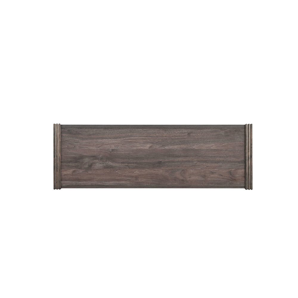 Modern Edge Sofa Table for Living Room Storage Display - Caffe Brown. Picture 4