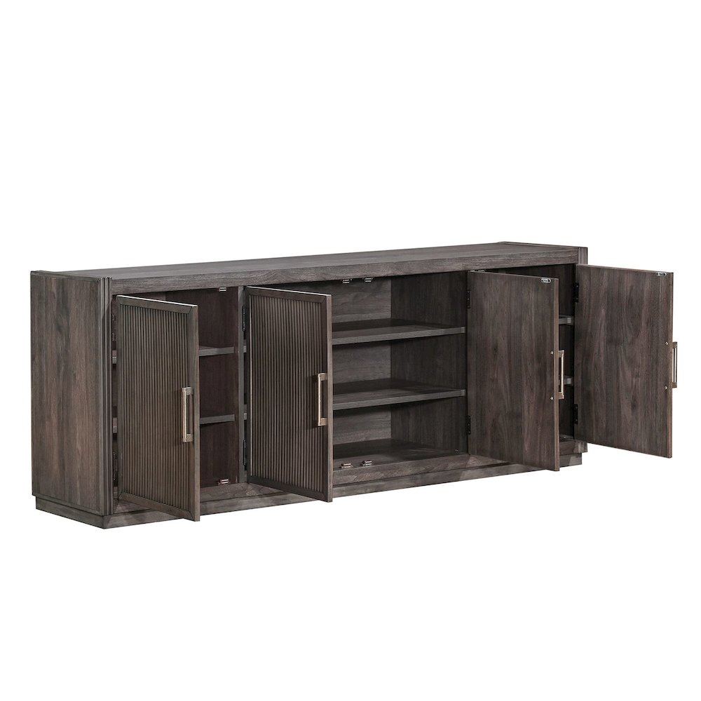 Modern Edge 77 Inch TV Console for Living Room  - Caffe. Picture 5