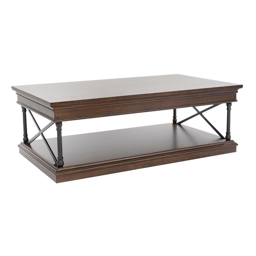 Tribeca Rectangular Cocktail Table in Cordovian Brown. Picture 1