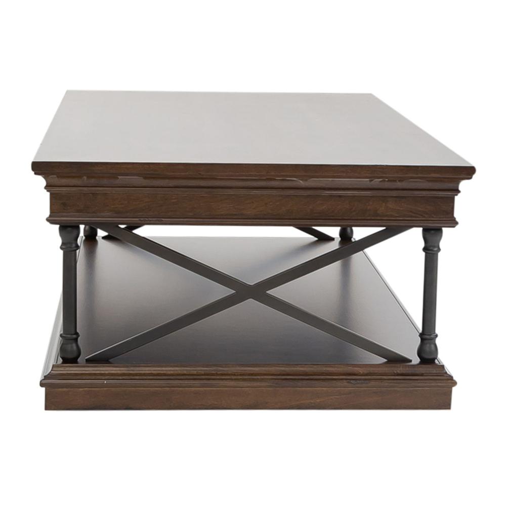 Tribeca Rectangular Cocktail Table in Cordovian Brown. Picture 3