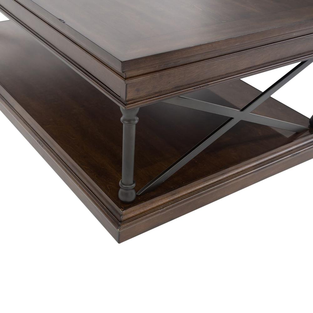 Tribeca Rectangular Cocktail Table in Cordovian Brown. Picture 5