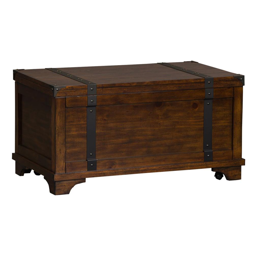 Aspen Skies Storage Trunk in Russet Brown. Picture 1