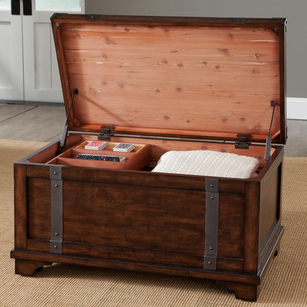 Aspen Skies Storage Trunk in Russet Brown. Picture 8