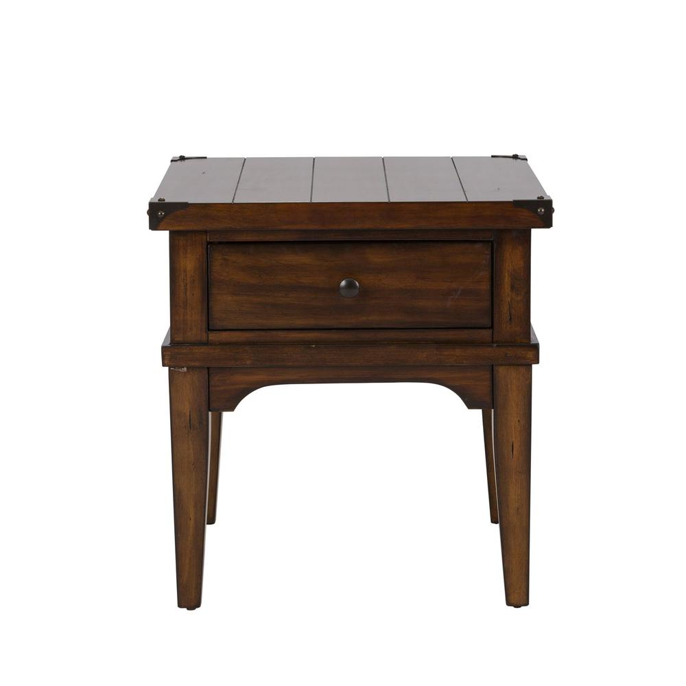 Aspen Skies End Table in Russet Brown. Picture 2