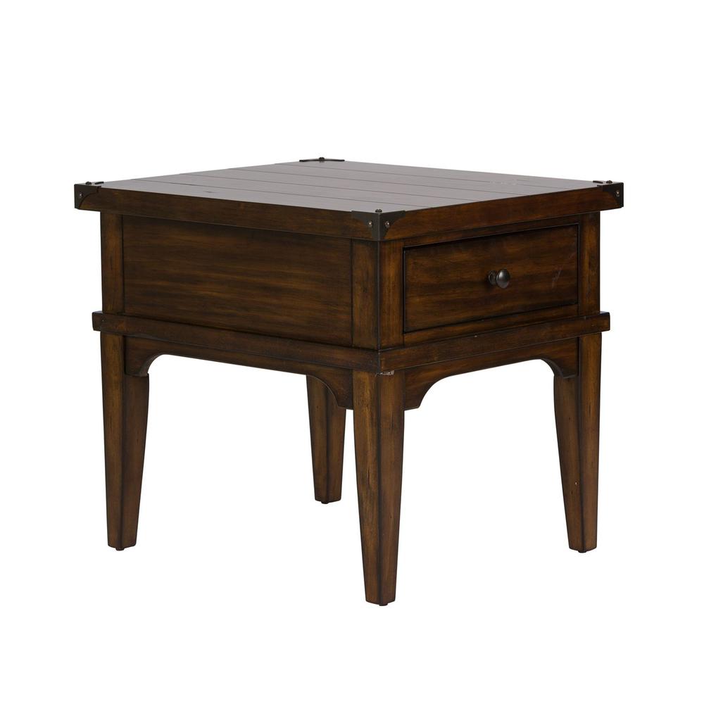 Aspen Skies End Table in Russet Brown. Picture 4