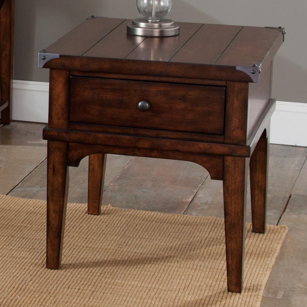 Aspen Skies End Table in Russet Brown. Picture 6