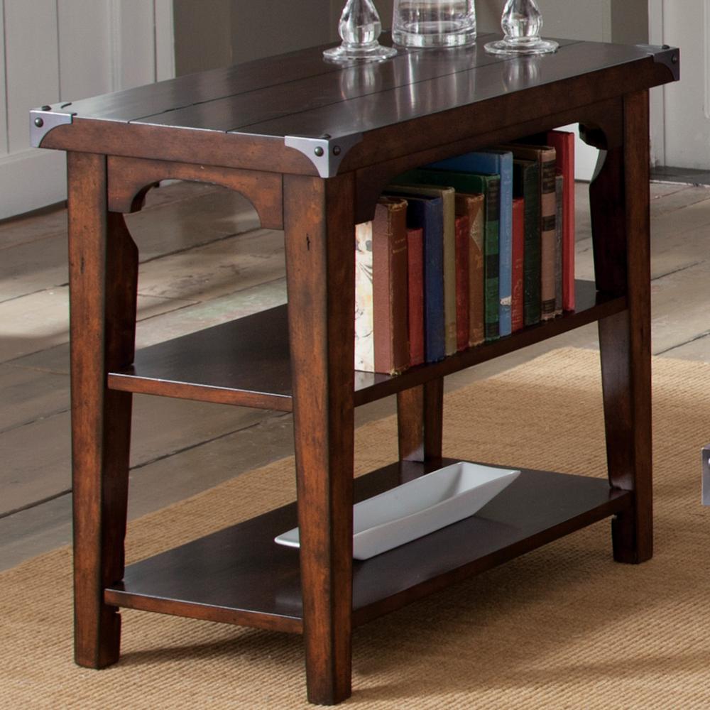 Aspen Skies Chair Side Table in Russet Brown. Picture 2