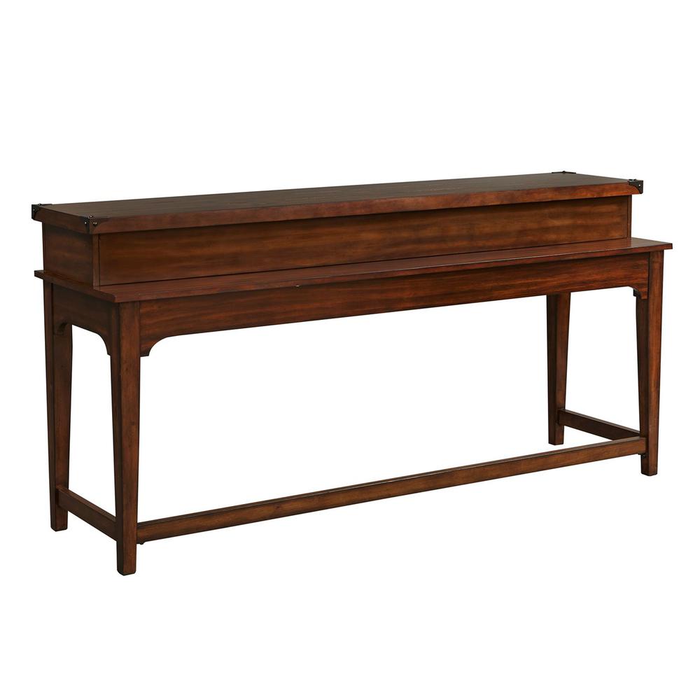 Aspen Skies Console Bar Table in Russet Brown. Picture 1