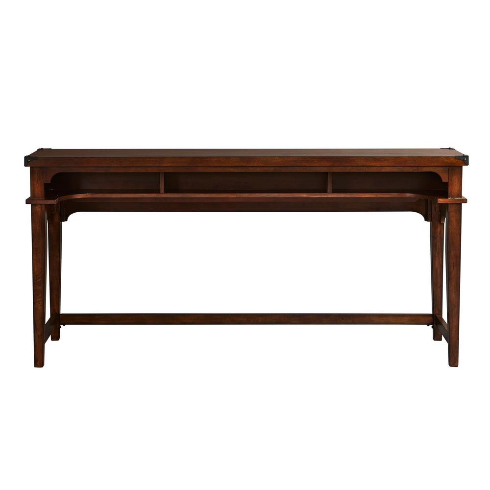 Aspen Skies Console Bar Table in Russet Brown. Picture 4
