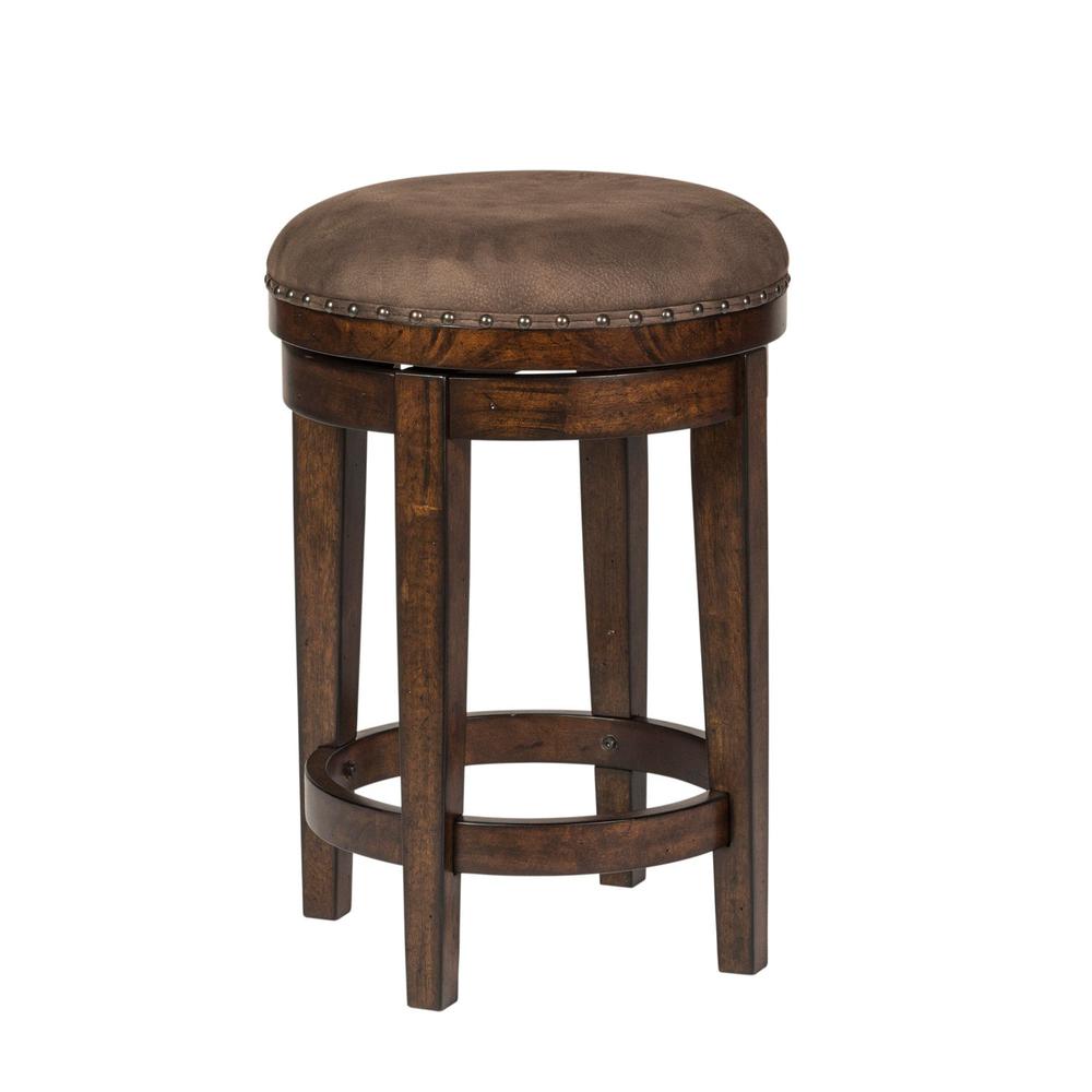 Aspen Skies Console Swivel Stool in Russet Brown. Picture 1