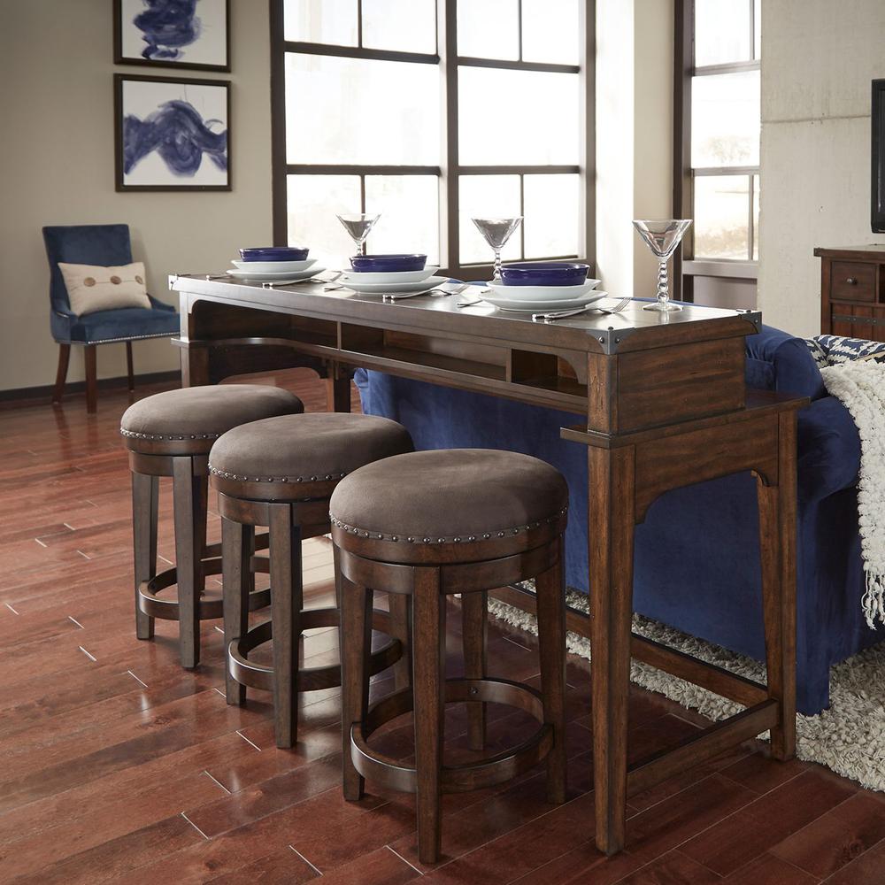 Aspen Skies Console Swivel Stool in Russet Brown. Picture 6