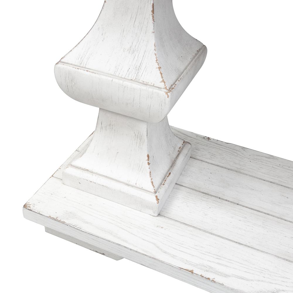 Sedona Sofa Table in Heavy Distressed White w/ Gravel Top. Picture 7