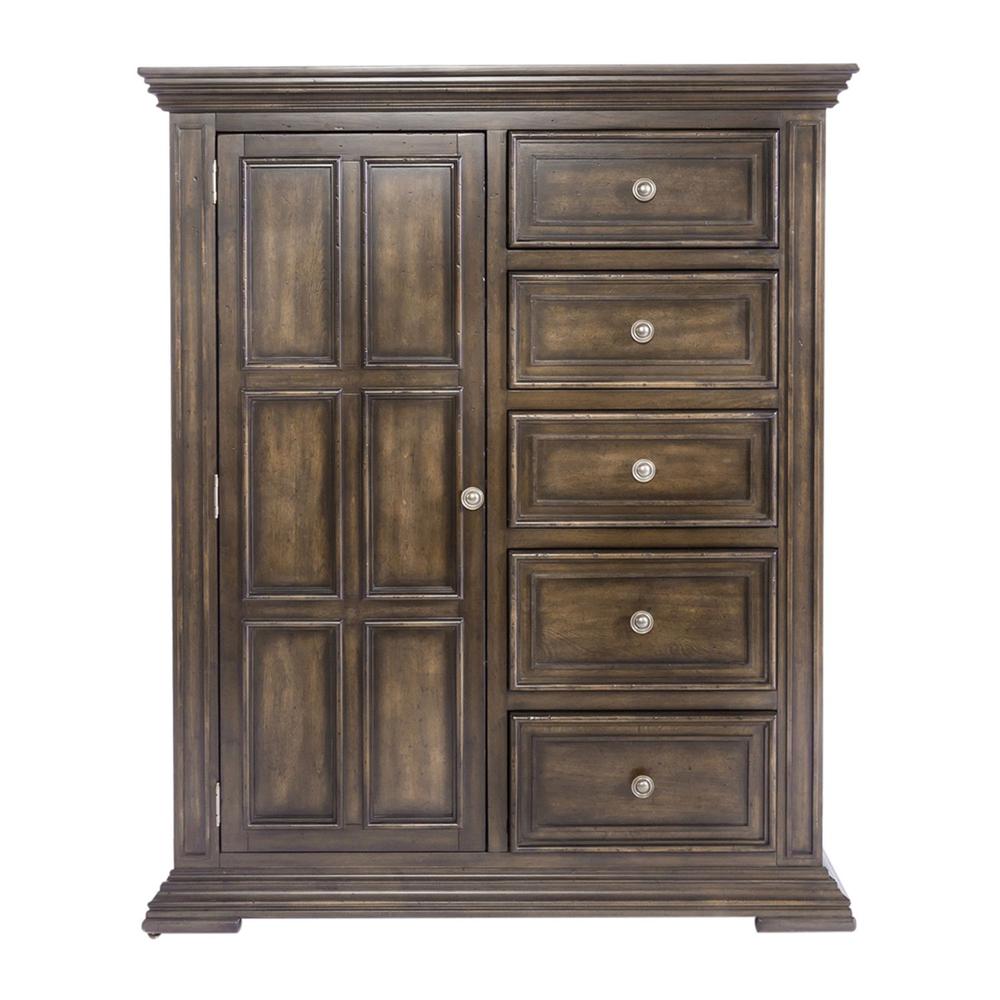 Big Valley Door Chest in Brownstone w/ Heavy Distressing. Picture 2