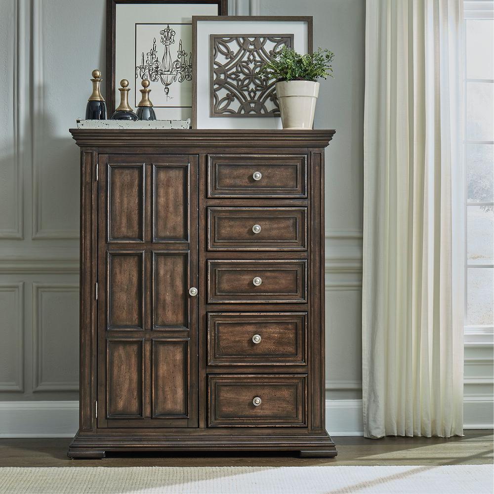 Big Valley Door Chest in Brownstone w/ Heavy Distressing. Picture 5