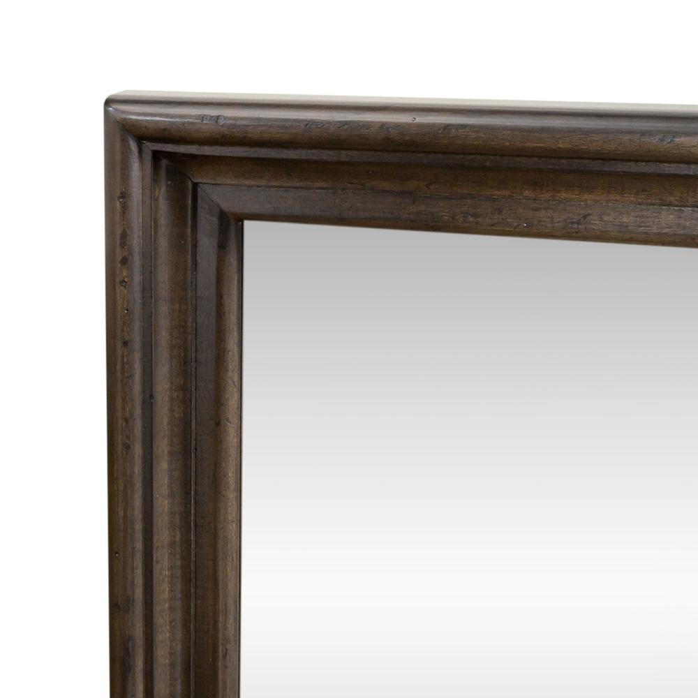 Big Valley Mirror in Brownstone w/ Heavy Distressing. Picture 4