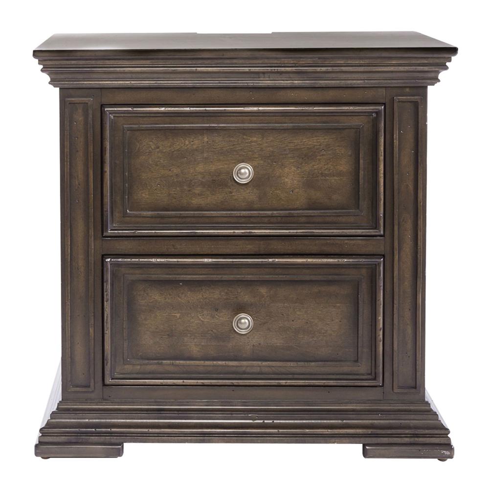 2 Drawer Night Stand w/ Charging Station. Picture 2