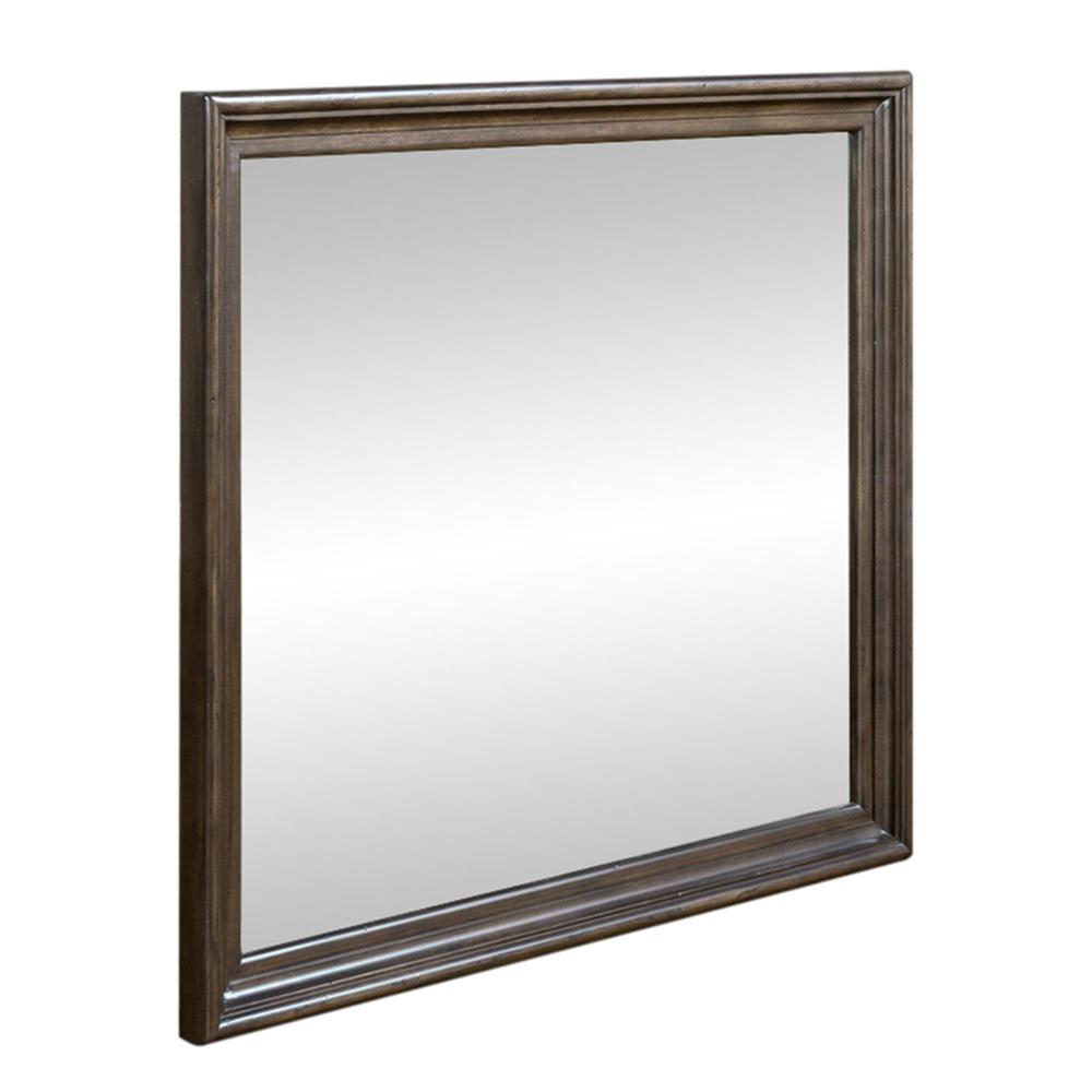 Big Valley Dresser & Mirror in Brownstone w/ Heavy Distressing. Picture 4