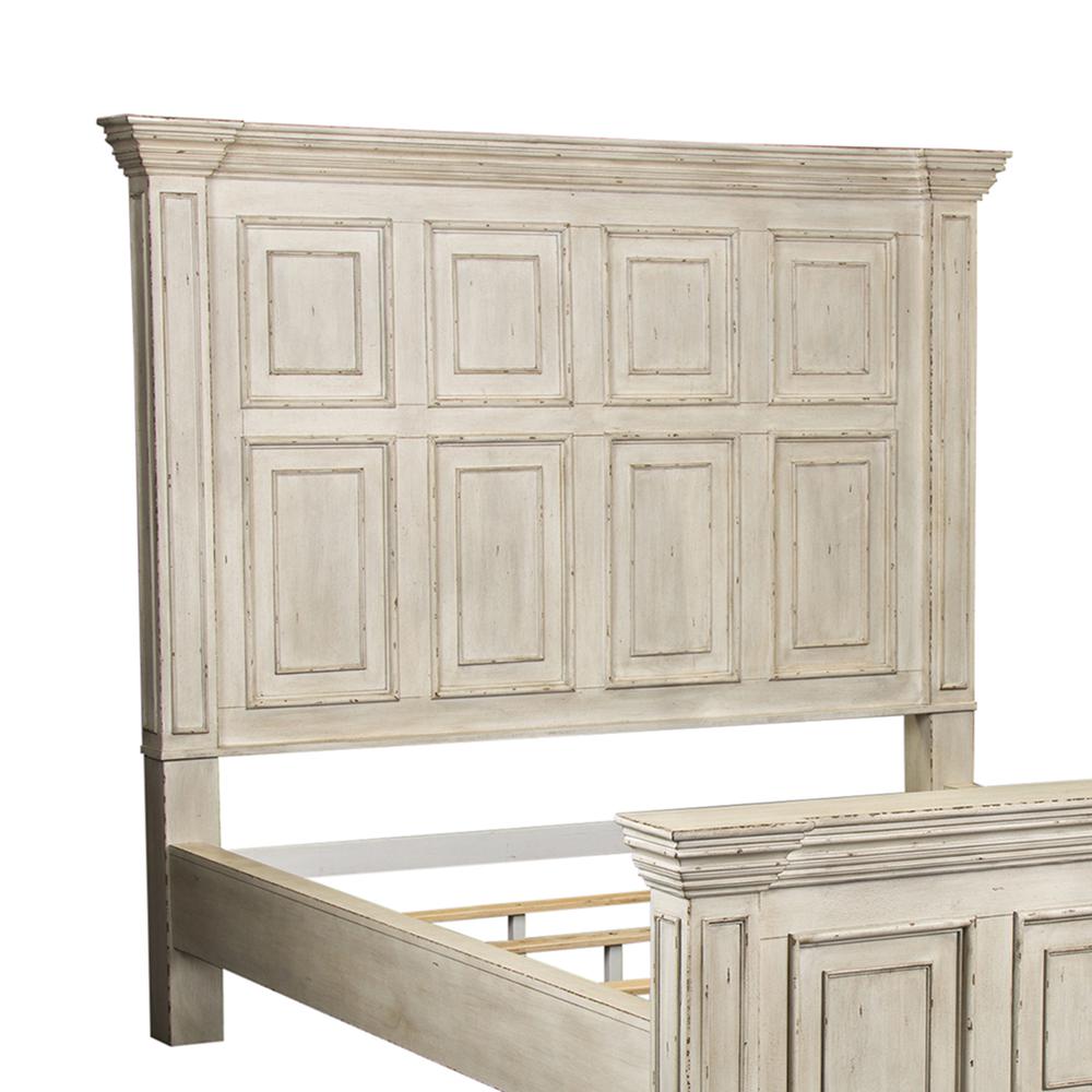 Big Valley King Mansion Headboard in Whitestone w/ Heavy Distressing. Picture 1