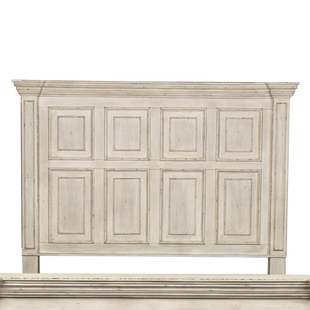 Big Valley King Mansion Headboard in Whitestone w/ Heavy Distressing. Picture 6