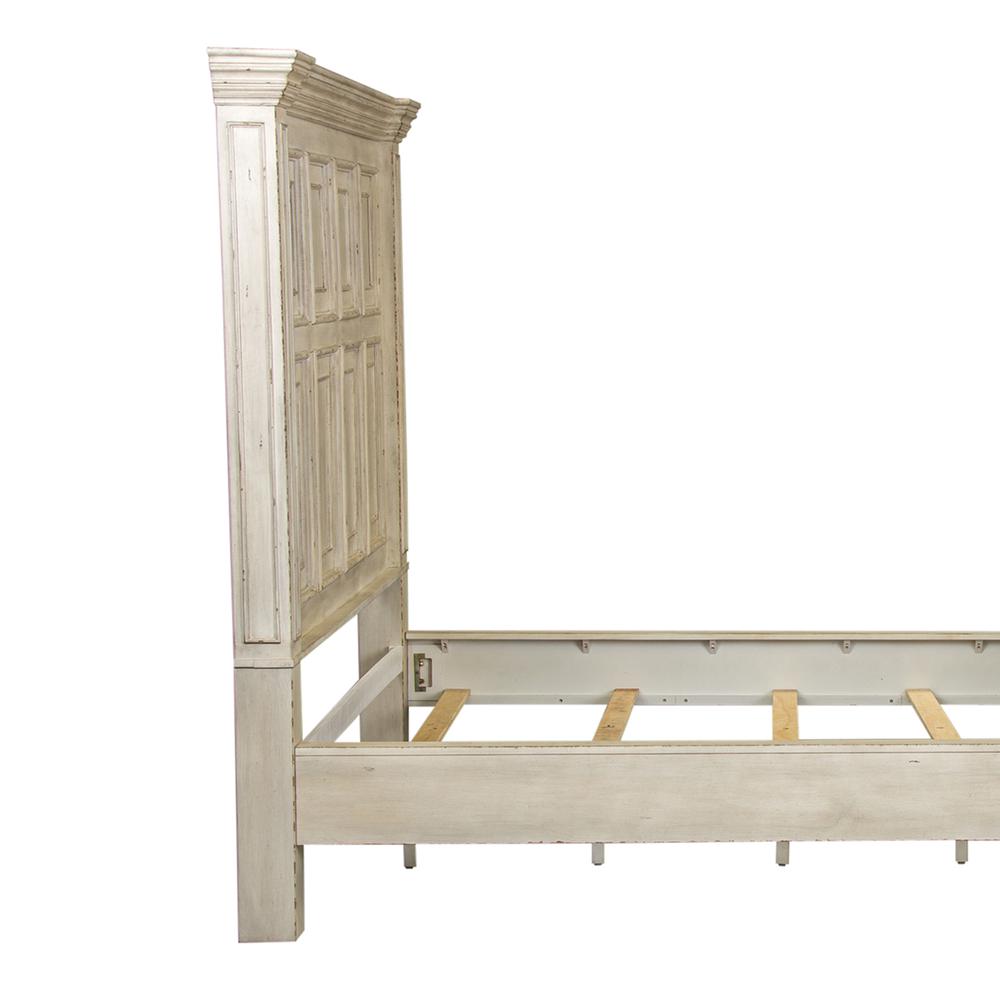 Big Valley King Mansion Headboard in Whitestone w/ Heavy Distressing. Picture 5