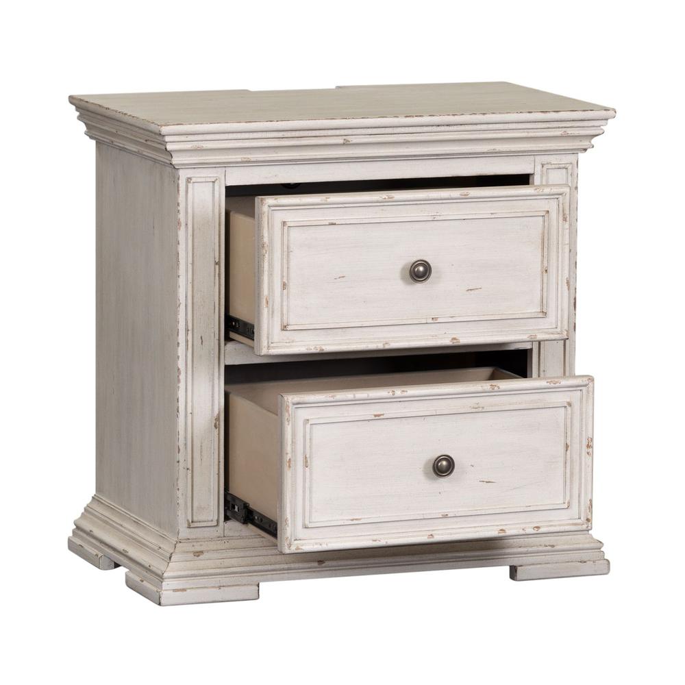 2 Drawer Night Stand w/ Charging Station. Picture 4