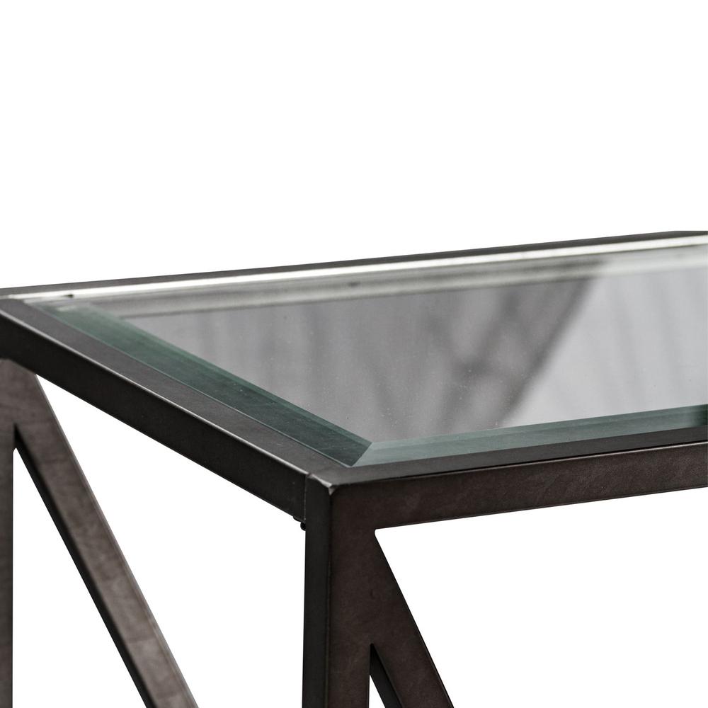 Arista End Table in Cobblestone Brown w/ Gray Dusty Wax Hang-up. Picture 3