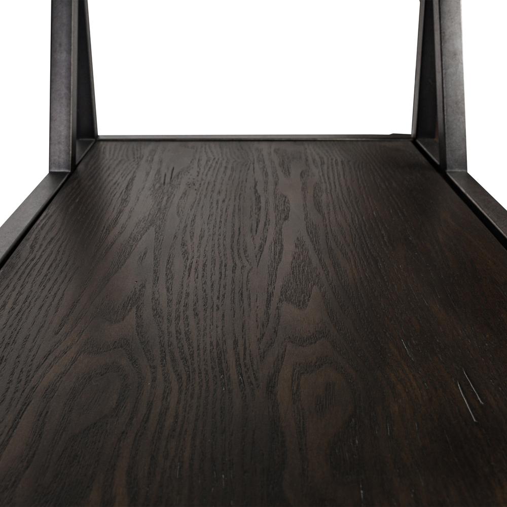 Arista Chair Side Table in Cobblestone Brown w/ Gray Dusty Wax Hang-up. Picture 6