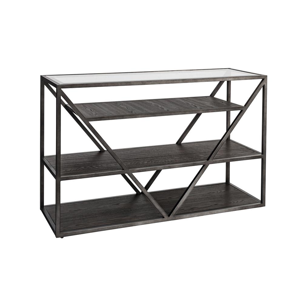Arista Sofa Table in Cobblestone Brown w/ Gray Dusty Wax Hang-up. Picture 2