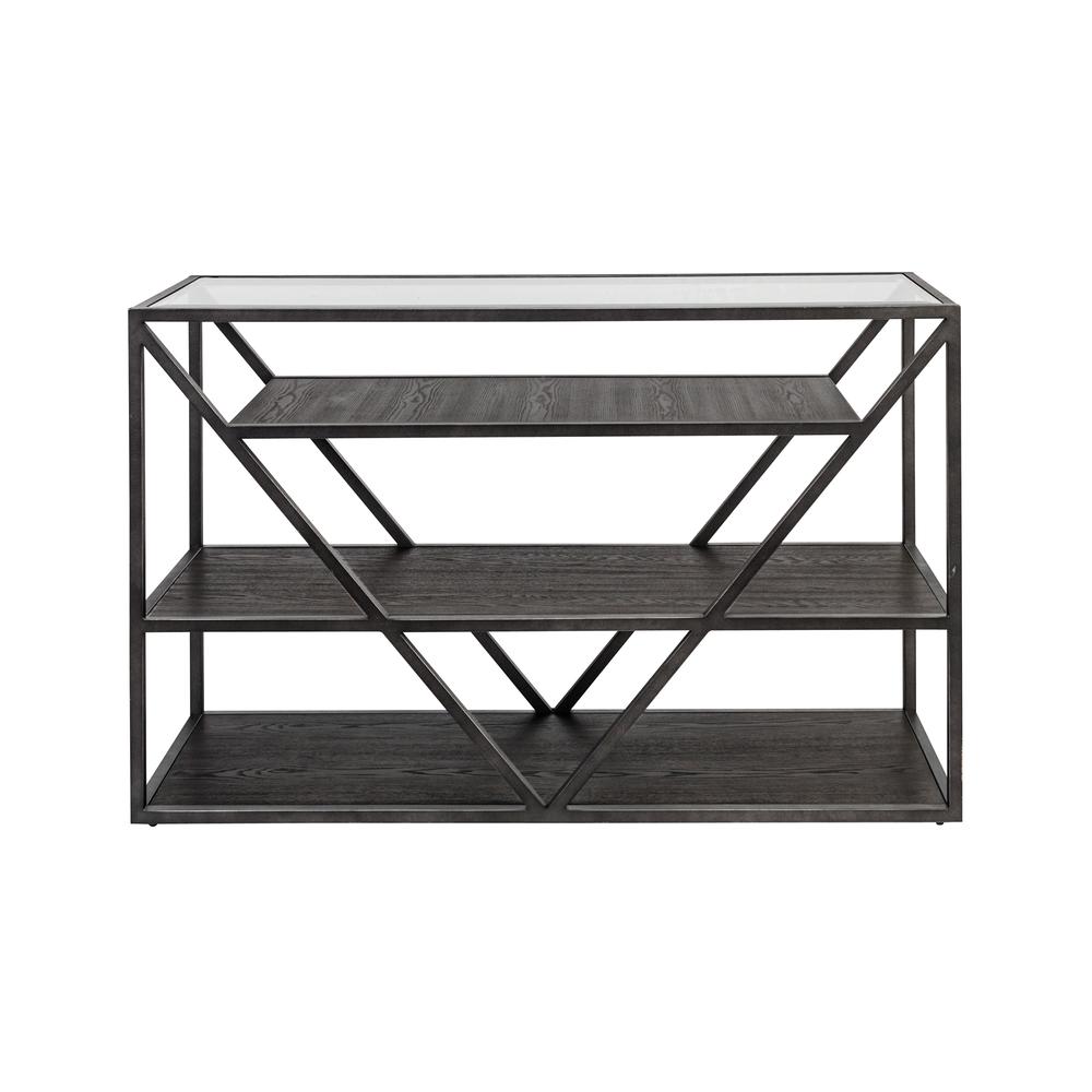 Arista Sofa Table in Cobblestone Brown w/ Gray Dusty Wax Hang-up. Picture 3