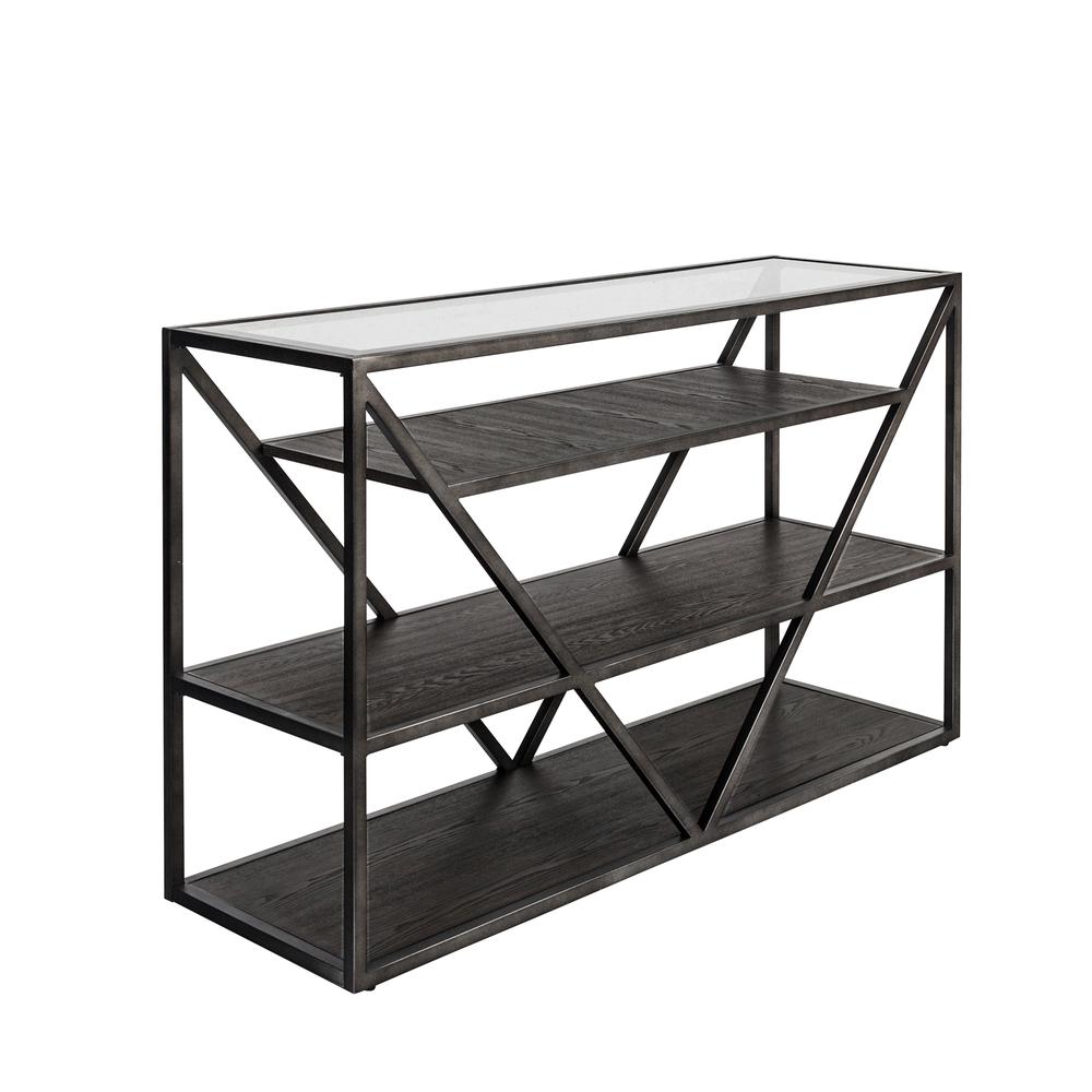 Arista Sofa Table in Cobblestone Brown w/ Gray Dusty Wax Hang-up. Picture 4