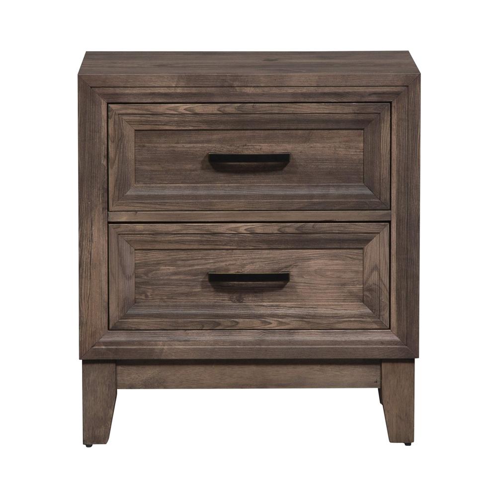 Ridgecrest 2 Drawer Night Stand in Cobblestone. Picture 2