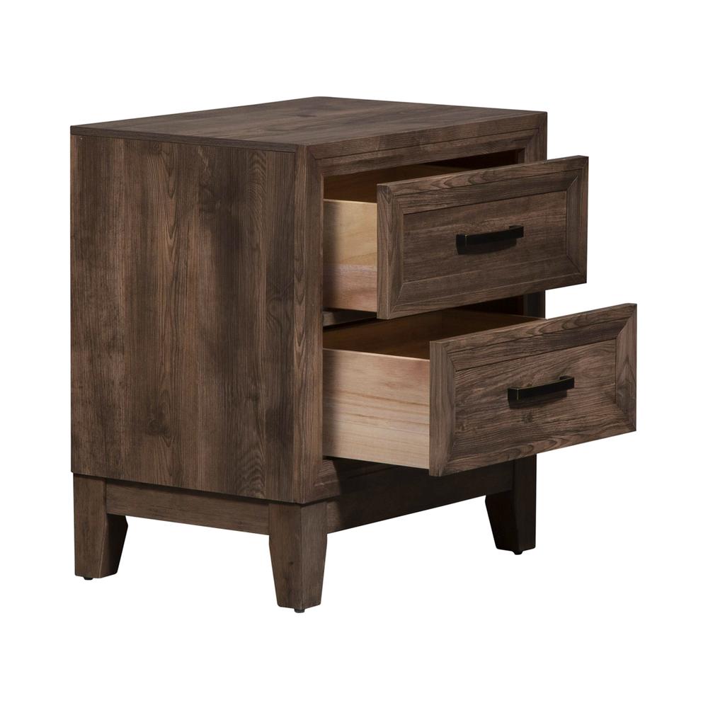 Ridgecrest 2 Drawer Night Stand in Cobblestone. Picture 6