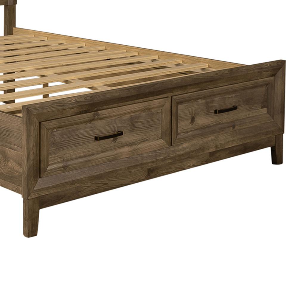 Ridgecrest King Storage Bed in Cobblestone. Picture 3