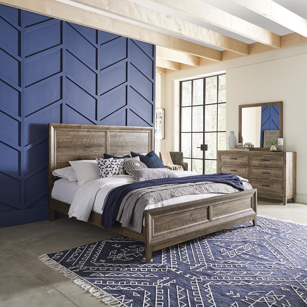 Ridgecrest Queen Panel Bed in Cobblestone. Picture 4