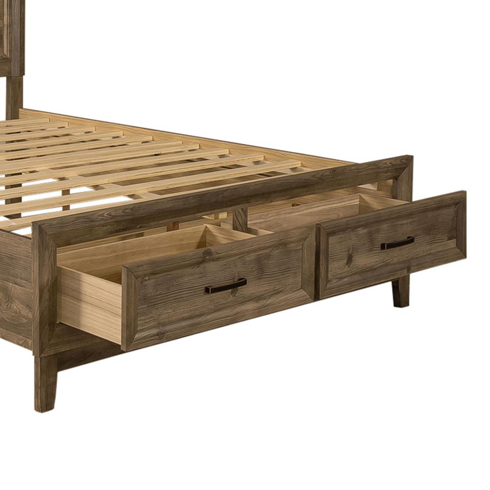 Ridgecrest Queen Storage Bed in Cobblestone. Picture 4