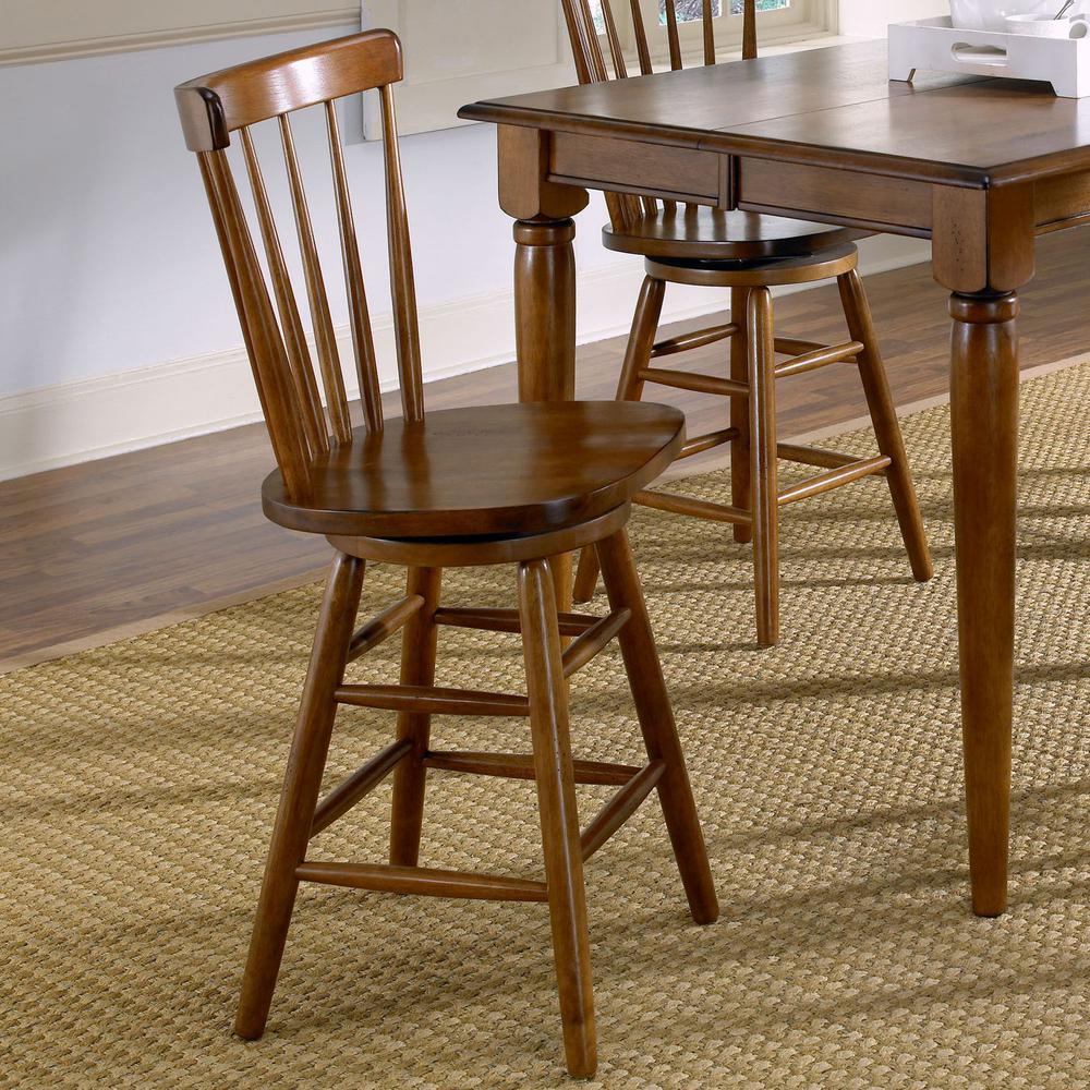 Creations 24 Inch Swivel Counter Chair - Tobacco in Various. Picture 5