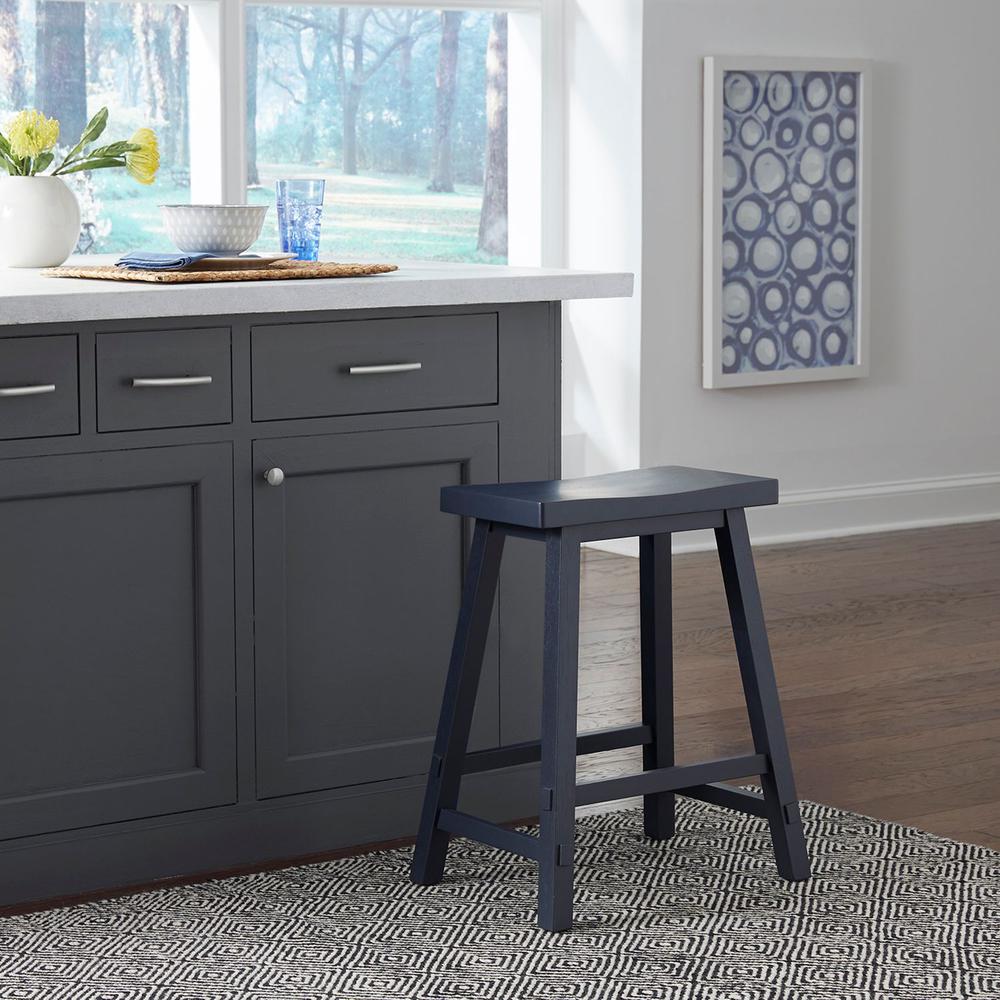 Creations 24 Inch Sawhorse Counter Stool- Navy in Various. Picture 5