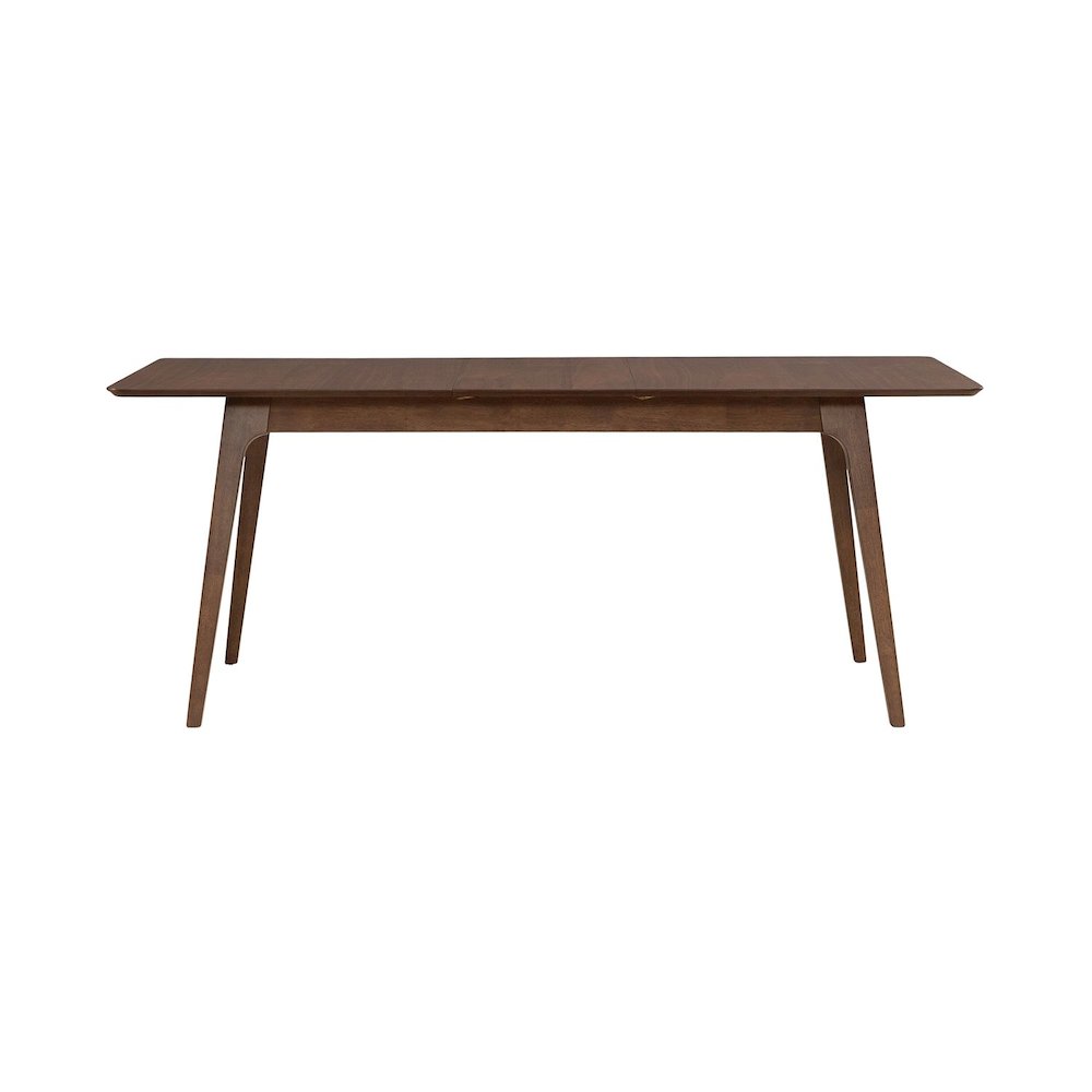 Space Savers 7 Piece Leg Table with 6 Side Chairs- Dining Room Set -Satin Walnut. Picture 1