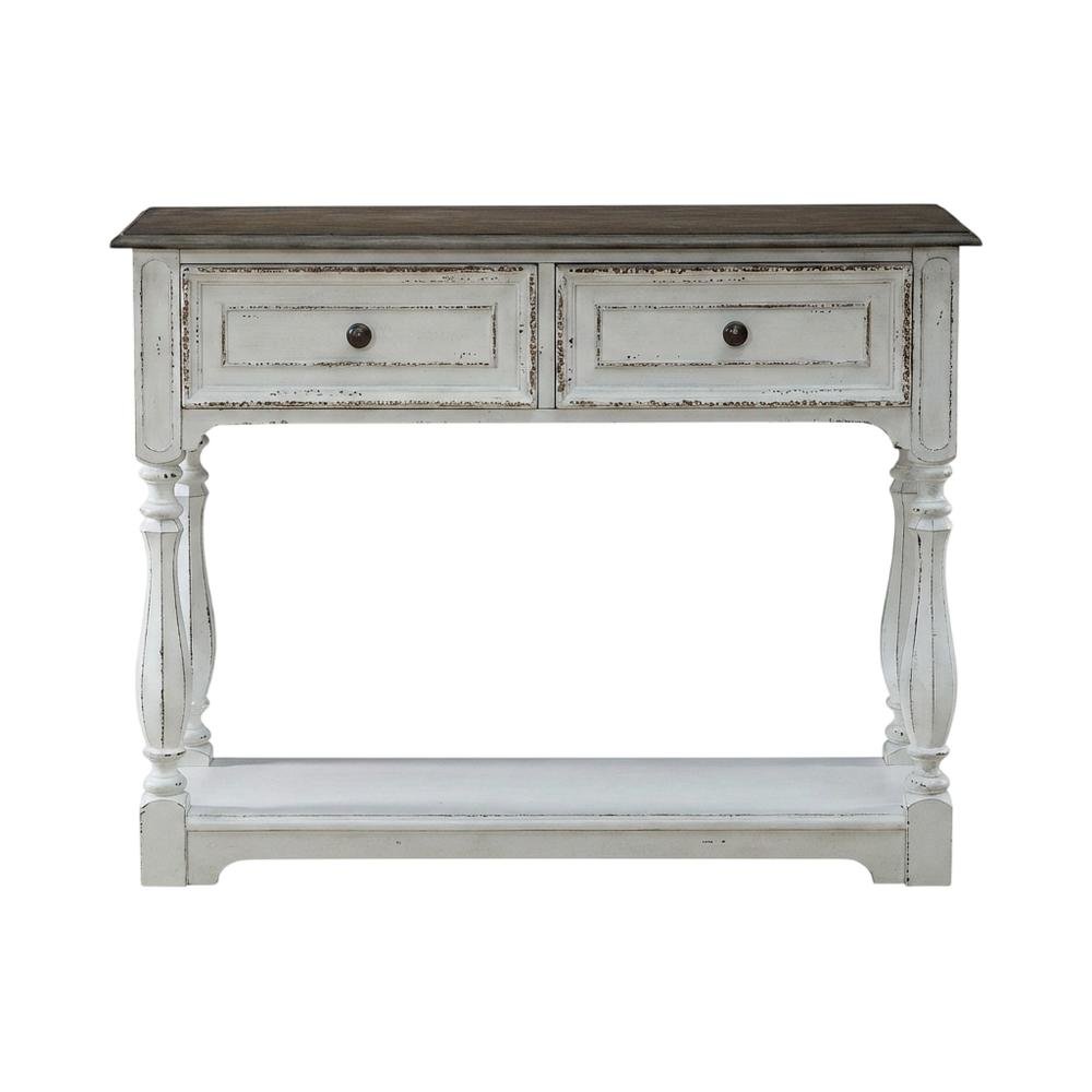 White, Console Table, Quality Build, Durable Wood Frame. Picture 4