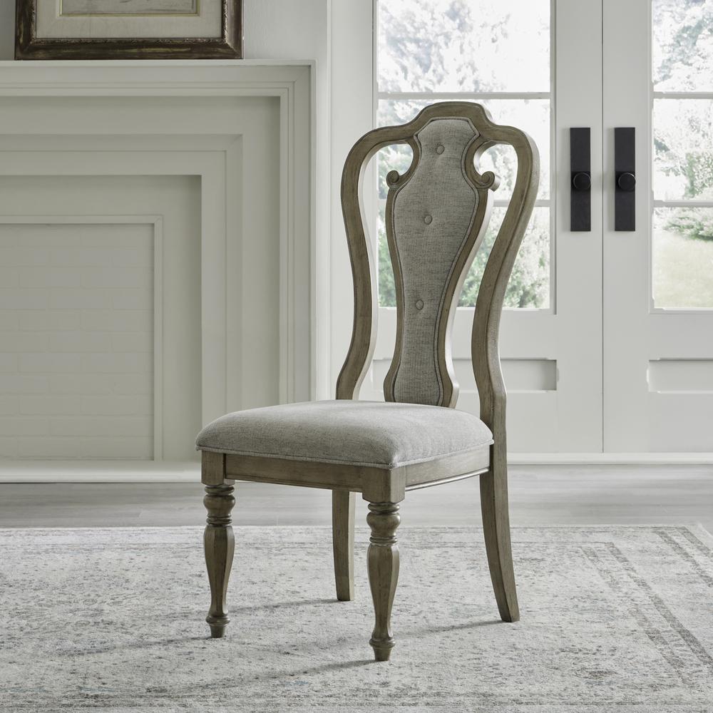 Magnolia Manor Opt 7 Piece Rectangular Table Set - Weathered Bisque. Picture 5