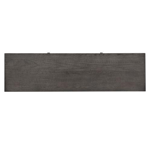 66 Inch Entertainment Console Dusty Charcoal w/ Heavy Distressing. Picture 4