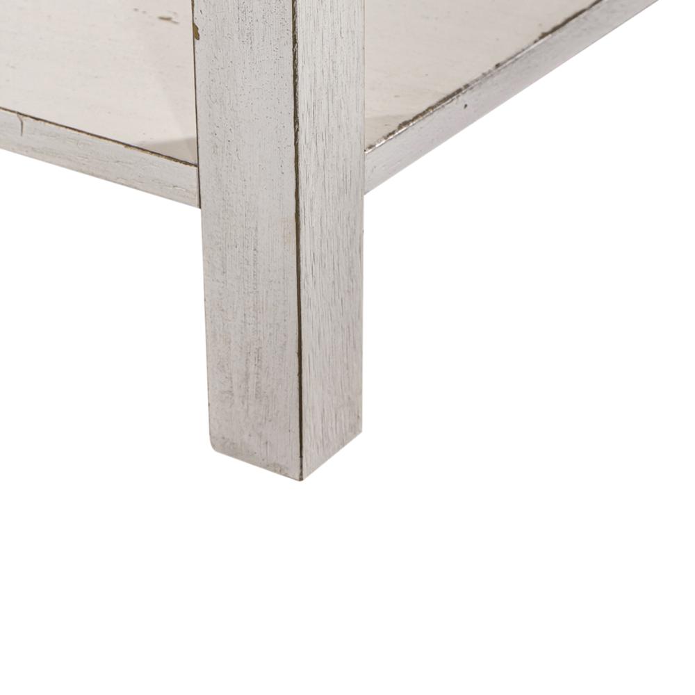 Drawer Chair Side Table Flea Market White w/ Heavy Distressing. Picture 6