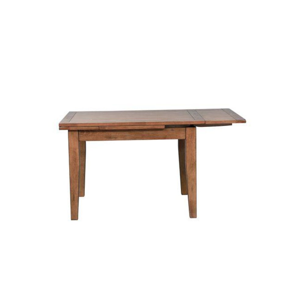 Treasures Optional 5 Piece Retractable Table Set in Rustic Oak. Picture 4