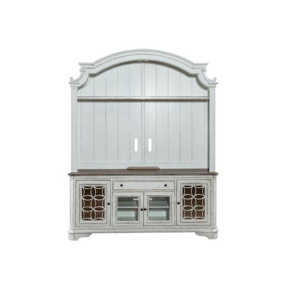 Magnolia Manor Entertainment Center in Antique White. Picture 2