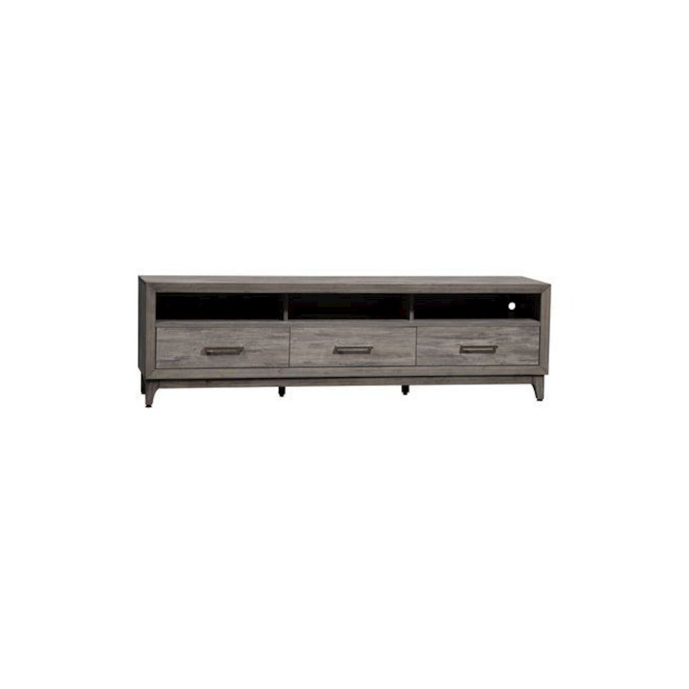 Mercury 62 Inch TV Console in Driftwood Gray. Picture 1