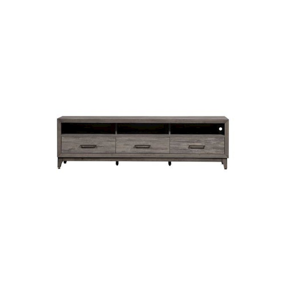 Mercury 62 Inch TV Console in Driftwood Gray. Picture 2
