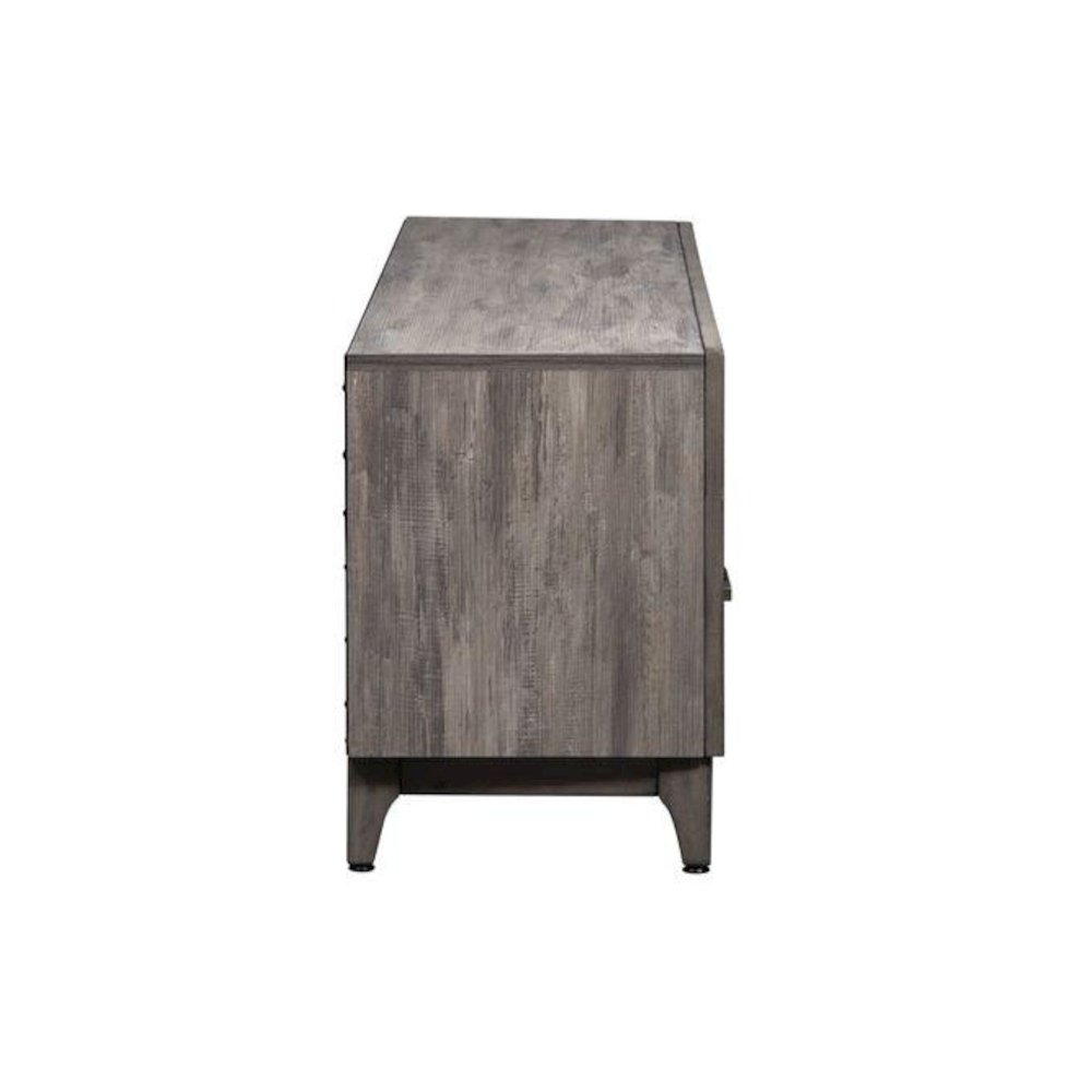 Mercury 62 Inch TV Console in Driftwood Gray. Picture 3