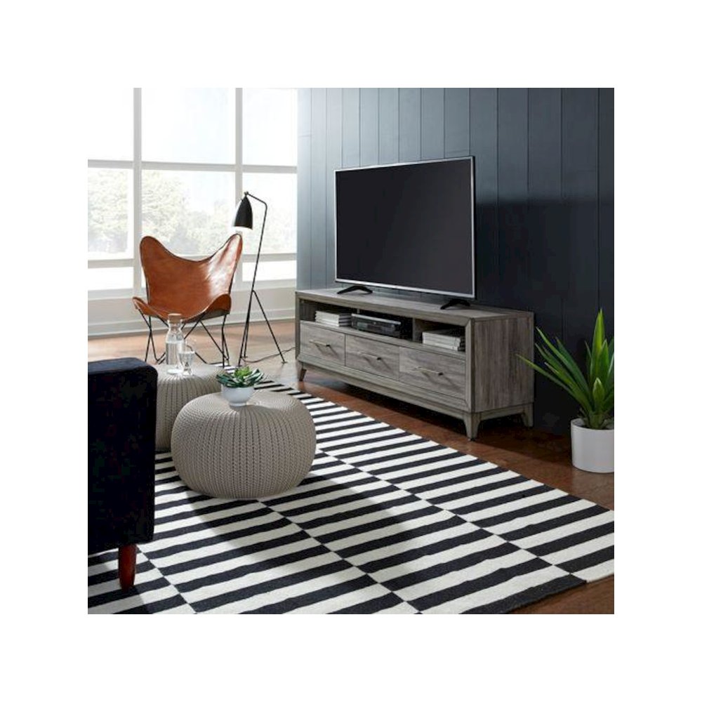 Mercury 62 Inch TV Console in Driftwood Gray. Picture 6