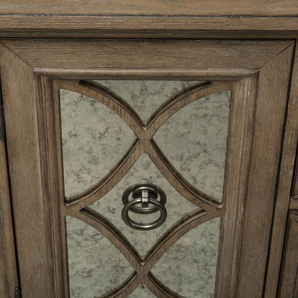 Simply Elegant Credenza & Hutch Set in Heathered Taupe. Picture 6